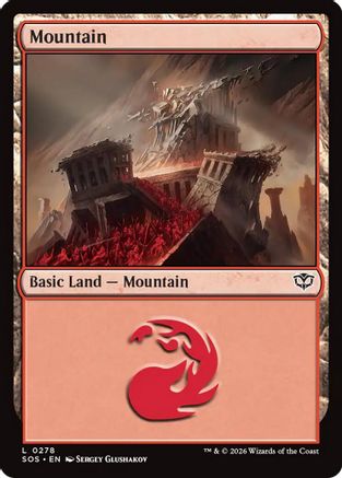 Mountain (0278) (SOS-278) - Secrets of Strixhaven Foil