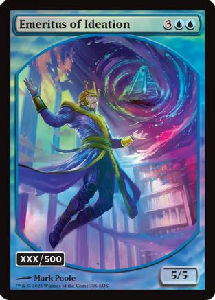 Emeritus of Ideation (Retro Frame) (Serial Numbered) (Double Rainbow Foil) (SOS-306) - Secrets of Strixhaven Foil
