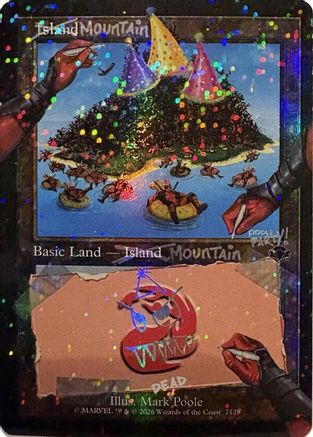 Mountain (7128) (Pool Party Foil) (SLD-7128) - Secret Lair Drop Series Foil