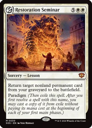 Restoration Seminar (PPSOS-030) - Promo Pack: Secrets of Strixhaven