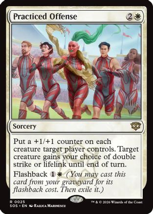 Practiced Offense (PPSOS-025) - Promo Pack: Secrets of Strixhaven Foil