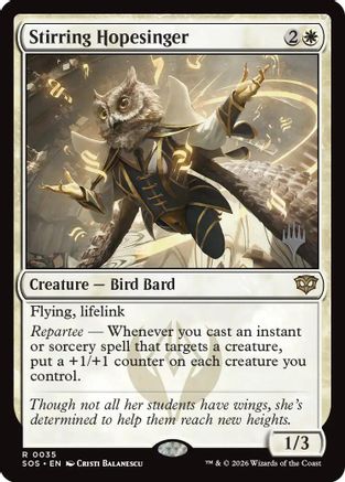 Stirring Hopesinger (PPSOS-035) - Promo Pack: Secrets of Strixhaven Foil