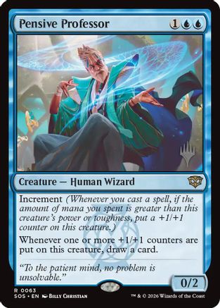 Pensive Professor (PPSOS-063) - Promo Pack: Secrets of Strixhaven Foil