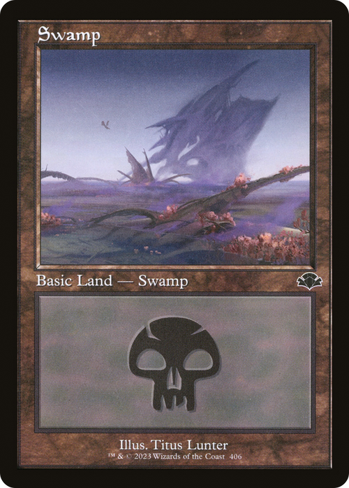 Swamp (406) (Retro Frame) (DMR-406) - Dominaria Remastered Foil