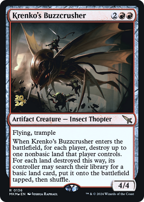 Krenko's Buzzcrusher (PRE-136) - Murders at Karlov Manor Promos Foil