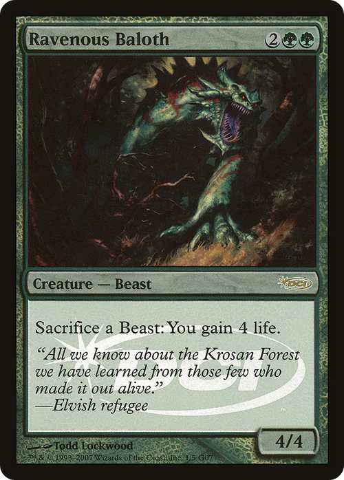 Ravenous Baloth (JDG-001) - Judge Gift Cards 2007 Foil