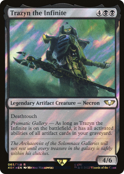 Trazyn the Infinite (Surge Foil) (40K-065) - Warhammer 40,000 Commander Foil