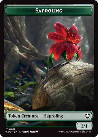 Saproling // Pest (0023) Double-Sided Token (SOC-18 // 23) - Commander: Secrets of Strixhaven Foil