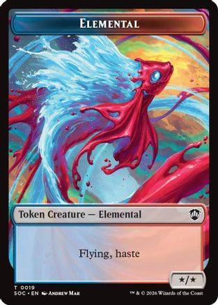 Elemental (0019) // Copy Double-Sided Token (SOC-19 // 1) - Commander: Secrets of Strixhaven