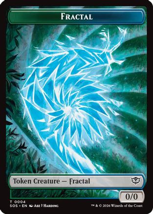 Fractal (0004) // Elemental (0002) Double-Sided Token (SOS-4 // 2) - Secrets of Strixhaven Foil