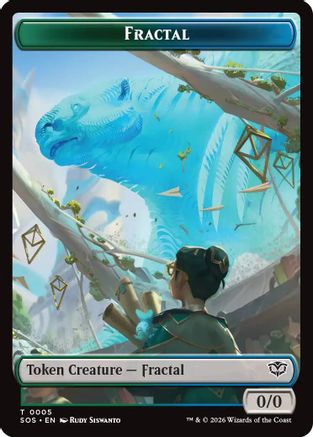 Fractal (0005) // Pest (0009) Double-Sided Token (SOS-5 // 9) - Secrets of Strixhaven