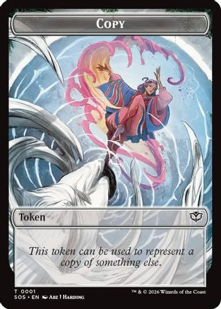 Copy // Spirit (0010) Double-Sided Token (SOS-1 // 10) - Secrets of Strixhaven Foil