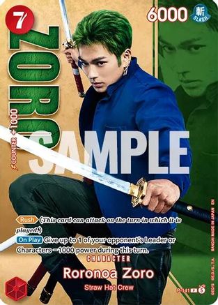 Roronoa Zoro - P-141 (Premium Card Collection -Live Action Edition Vol.2 Straw Hat Crew-) (P-141) - One Piece Promotion Cards Foil