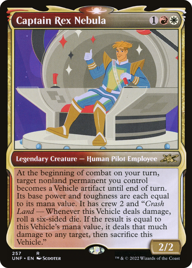 Captain Rex Nebula (Showcase) (UNF-257) - Unfinity: (Showcase) Foil