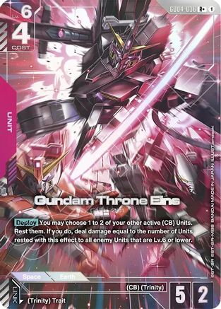Gundam Throne Eins (R+) (GD04-036) - Phantom Aria Holofoil