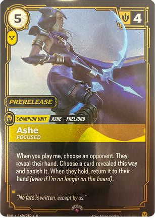 Ashe - Focused (169/219) - Riftbound Organized Play Promotional Cards Foil