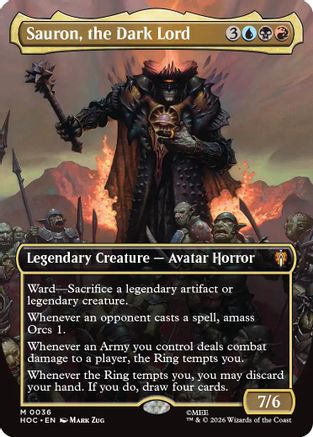 Sauron, the Dark Lord (Borderless) (HOB-036) - The Hobbit Foil