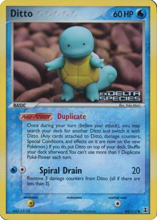 Ditto (Squirtle)  064/113  - Reverse Holofoil Miscellaneous Cards & Products - Common