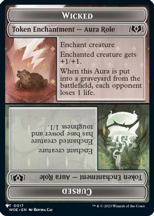 Wicked Role / Cursed Role (WOE) // Treasure (MH3) Double-sided Token (LIST-17 // 7) - The List Reprints