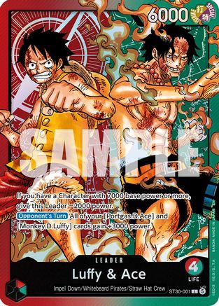 Luffy & Ace (ST30-001) - Starter Deck EX: Luffy & Ace Foil
