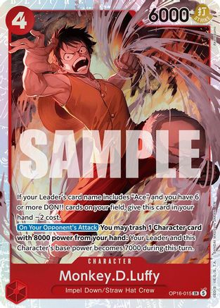 Monkey.D.Luffy (OP16-015) - The Time of Battle Foil