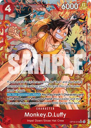 Monkey.D.Luffy (Alternate Art) (OP16-015) - The Time of Battle Foil