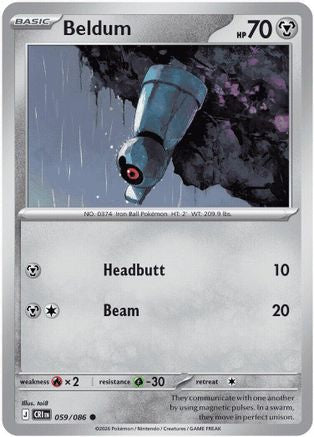 Beldum 059  ME04 Chaos Rising - Common