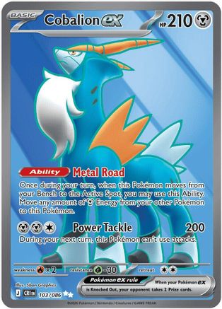 Cobalion ex 103/086  - Holofoil ME04 Chaos Rising - Ultra Rare