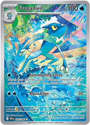 Frogadier 089/086  - Holofoil ME04 Chaos Rising - Illustration Rare