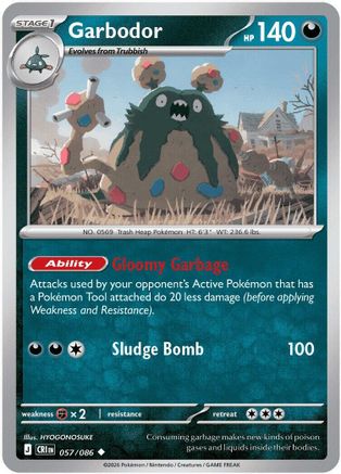Garbodor 057  ME04 Chaos Rising - Uncommon