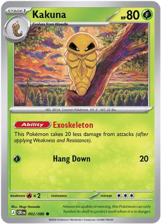 Kakuna 002  - Reverse Holofoil ME04 Chaos Rising - Common