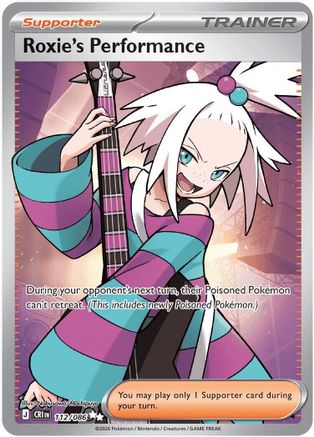 Roxie's Performance 112/086  - Holofoil ME04 Chaos Rising - Ultra Rare