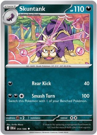 Skuntank 054  - Reverse Holofoil ME04 Chaos Rising - Uncommon