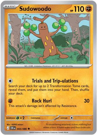 Sudowoodo 043  ME04 Chaos Rising - Uncommon