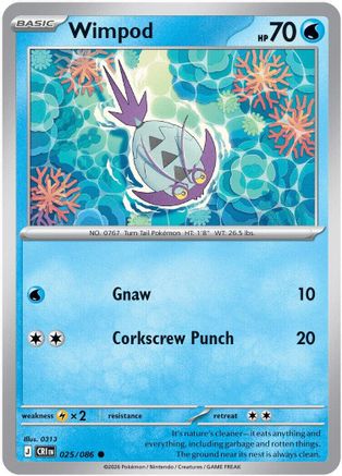 Wimpod 025  - Reverse Holofoil ME04 Chaos Rising - Common