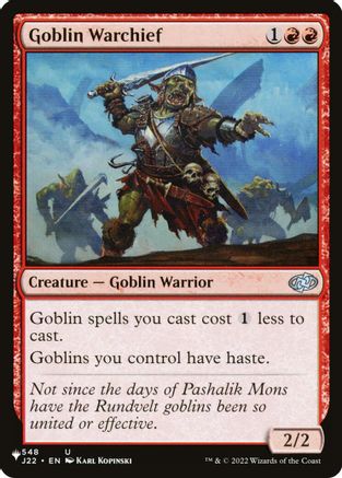 Goblin Warchief (J22) (LIST-548) - The List Reprints