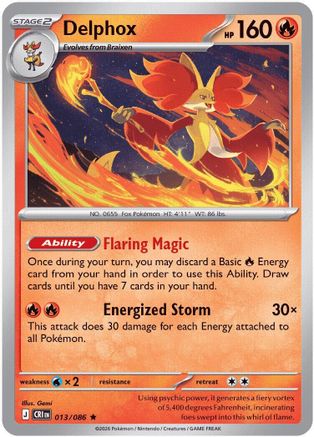 Delphox (Non-Holo) 013/086  Deck Exclusives - Holo Rare