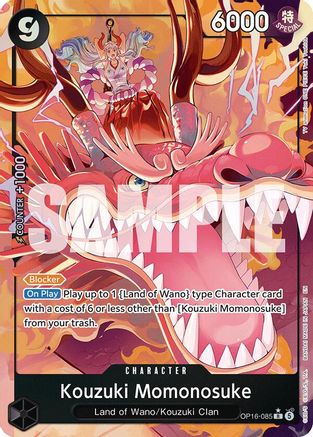 Kouzuki Momonosuke (085) (Alternate Art) (OP16-085) - The Time of Battle Foil