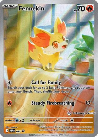 Fennekin (Pokemon Center Exclusive) 080  - Holofoil ME Mega Evolution Promo - Promo