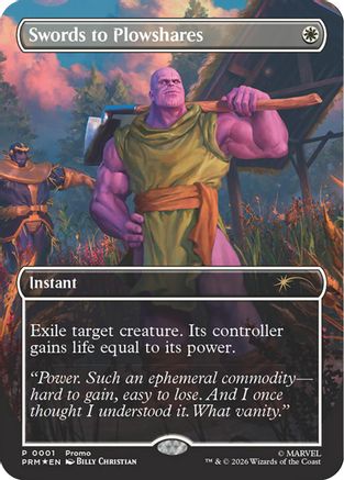 Swords to Plowshares (Borderless) (Magazine Insert) (MEDIA-001) - Media Promos Foil