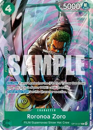 Roronoa Zoro (Premium Card Collection -Best Selection Vol. 6-) (OP13-037) - One Piece Promotion Cards Foil
