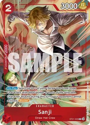 Sanji (Premium Card Collection -Best Selection Vol. 6-) (ST21-003) - One Piece Promotion Cards Foil