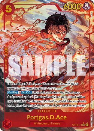 Portgas.D.Ace (118) (Alternate Art) (OP16-118) - The Time of Battle Foil