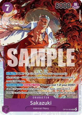 Sakazuki (OP16-065) - The Time of Battle Foil
