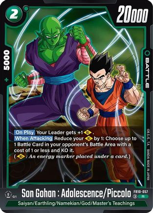 Son Gohan : Adolescence/Piccolo (FB10-057) - Cross Force Holofoil