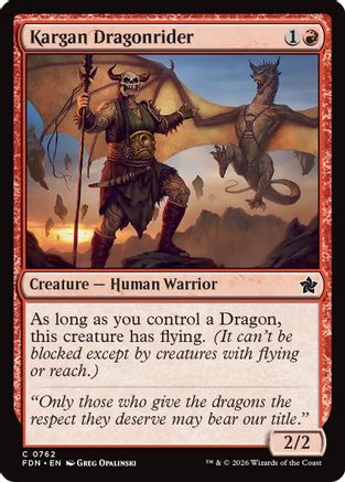 Kargan Dragonrider (0762) (FDN-762) - Foundations