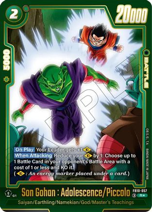 Son Gohan : Adolescence/Piccolo (Alternate Art) (FB10-057) - Cross Force Holofoil