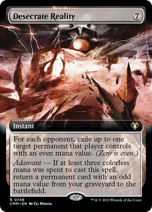 Desecrate Reality (Extended Art) (CMM-746) - Commander Masters: (Extended Art) Foil