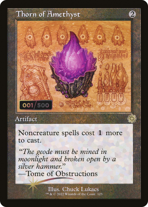 Thorn of Amethyst (Schematic) (Serial Numbered) (BRR-123) - The Brothers' War Retro Artifacts Foil