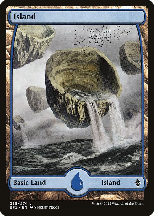 Island (258) - Full Art (BFZ-258) - Battle for Zendikar